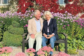 2020 Christmas card of the Prince of Wales and Duchess of Cornwall which features a photograph taken in the early autumn at Birkhall, Scotland, by a member of their staff.