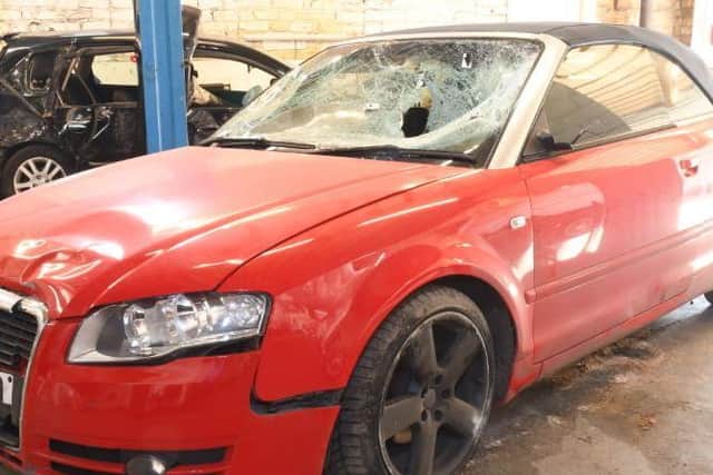 Wrigglesworth's red Audi A4 which he used as a weapon to mow down six men