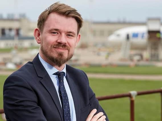 Chris Harcombe has risen through the ranks at Doncaster Sheffield Airport, and has gone from graduate trainee to managing director in 14 years