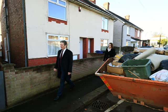 Sir Keir Starmer arrives in Doncaster to meet flooding victims.