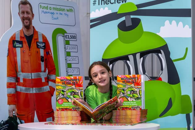 Pictured, Chloe Hadley, aged 8, of Stainforth, near Doncaster, is one of number of children across the country who have help to inspire a local author Stacey Turner to write a book about the Children's Air Ambulance. Photo credit: James Hardisty/JPIMediaResell