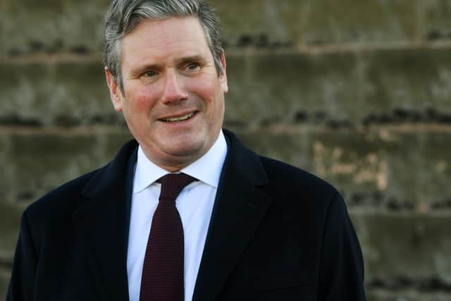 Labour leader Keir Starmer in South Yorkshire. Pic: Jonathan Gawthorpe