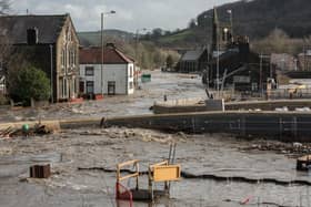The scene of despair in Mytholmroyd after Storm Ciara struck in February.