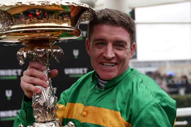 The now retired Barry Geraghty after his Champion Hurdle win on Epatante. He has now written a candid memoir entitled True Colours.