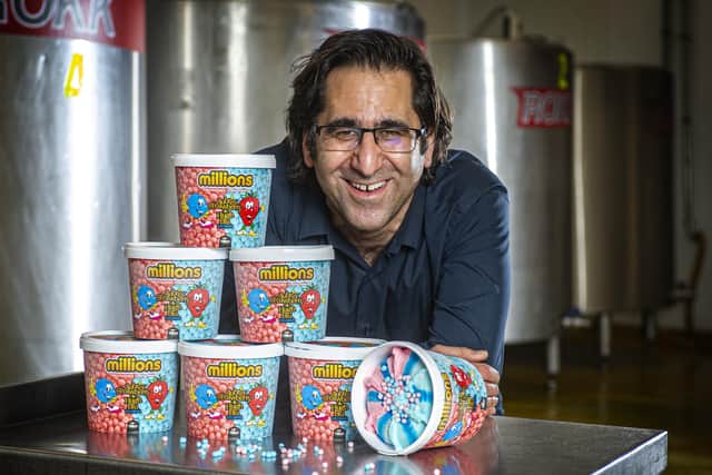 Pino Nobile, owner of Hilton's Ice Cream, who has collaborated with the people who make Millions sweets to make Millions Ice Cream from his Bradford-based factory. Picture Tony Johnson