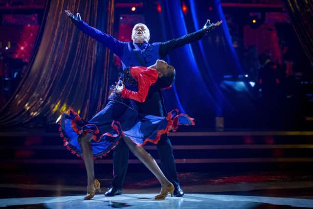 Bill Bailey and Oti Mabus during the final of Strictly Come Dancing.