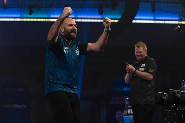 Scott Waites celebrates his win. Picture by Lawrence Lustig/PDC.