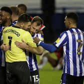Sheffield Wednesday players celebrate their victory over Coventry City. Picture: PA.