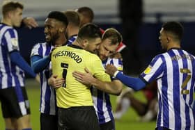 Sheffield Wednesday players celebrate their victory over Coventry City. Picture: PA.