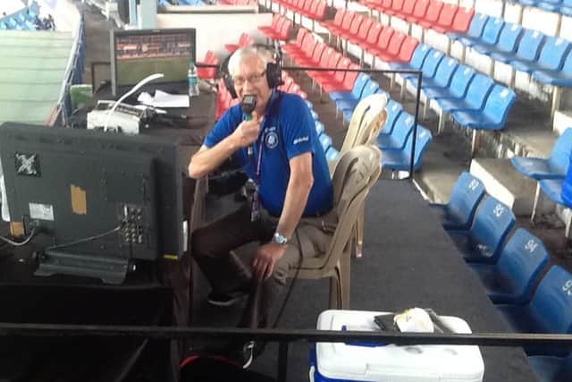 John Helm commentating in India
