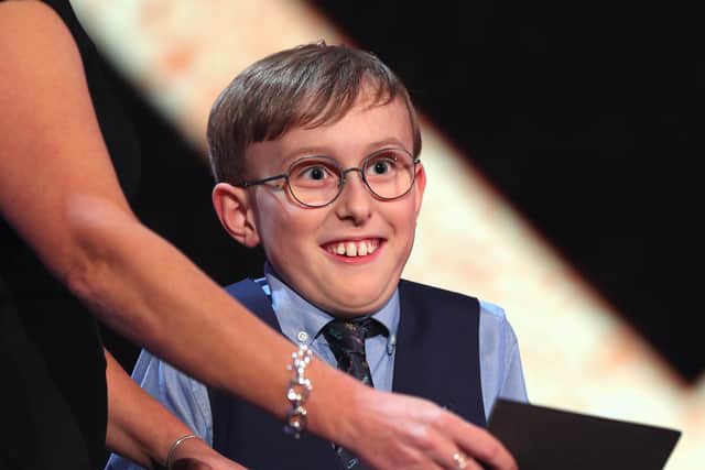 Young Unsung winner Tobias Weller during the BBC Sports Personality of the Year 2020 show.. Picture: Peter Bryne/PA Wire.