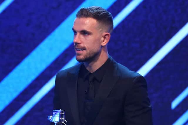 Jordan Hendedrson at the BBC Sports Personality of the Year award.