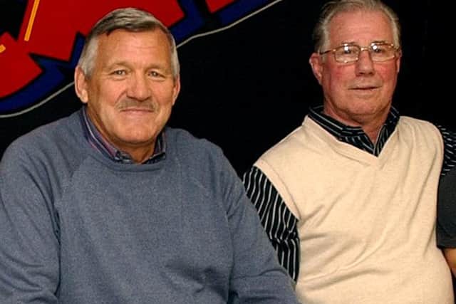 Legends: Wakefield's Ian Brooke, right, with close friend and former Trinity and Great Britain team-mate Neil Fox - the game's record points scorer.