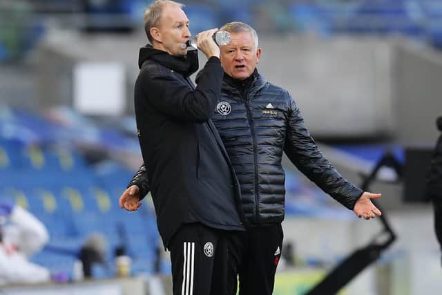 BIG ASK: Sheffield United boss Chris Wilder and assistant Alan Knill have a massive job ahead of them to try and avoid relegation. Picture: David Klein/Sportimage