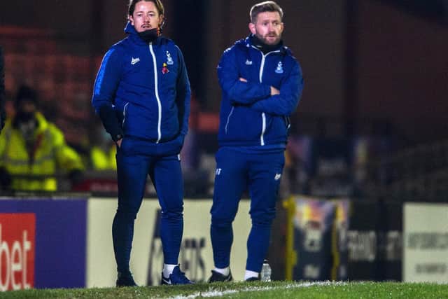 UNBEATEN: Joint caretaker managers Conor Sellars (left) and Mark Trueman