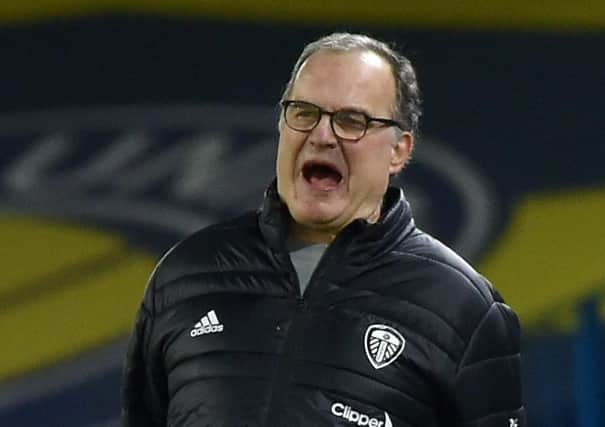 Leeds United head coach Marcelo Bielsa balks at media suggestions his playing philosophy is a matter of style over substance. Picture: Rui Vieira/PA Wire.