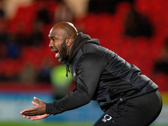 MANAGER: Darren Moore was forced to self-isolate earlier in the season because of Covid-19 infections at Wimbledon