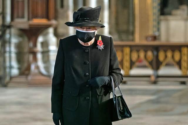 This was the Queen at Westminster Abbey last month to attend a service to mark the centenary of the burial of the Unknown Warrior.