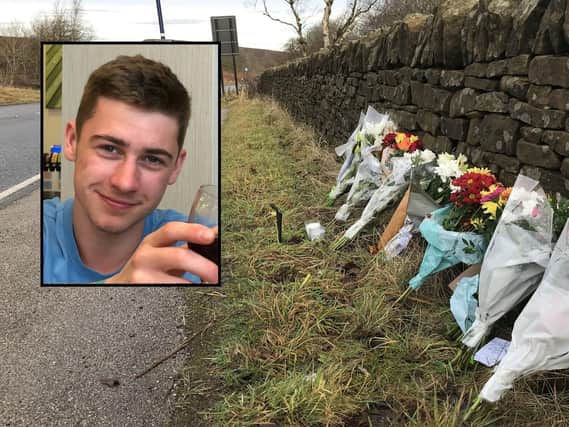 Flowers have been left at the scene of the crash on Hathersage Road