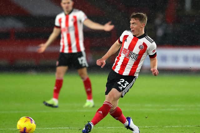 Ben Osborn of Sheffield United in action against Everton (Picture: Simon Bellis/Sportimage)