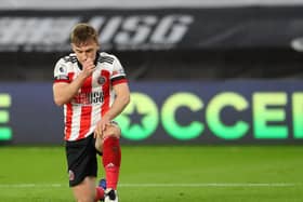 Ben Osborn of Sheffield Utd looks on dejected after the final whistle (Picture: Andrew Yates/Sportimage)