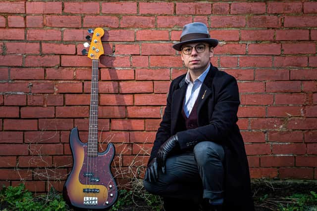 Mr Sapko, 27, was named Guitar World's 2020 bassist of the year after sending in a performance video. Picture: Bruce Rollinson.