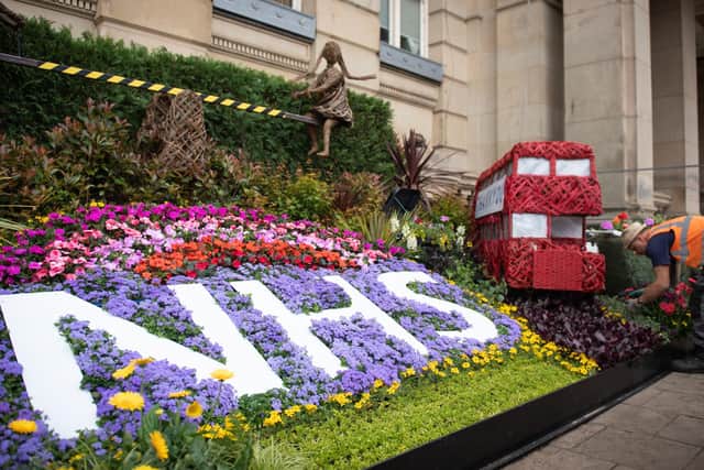 Floral displays celebrated the NHS throughout 2020.