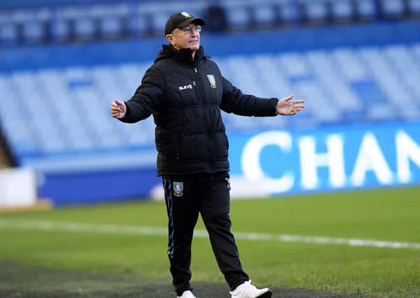 Tony Pulis on the touch line at Hillsborough - his stint as Sheffield Wednesday manager lasted just 45 days. Picture: Steve Ellis
