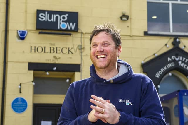 Alan Lane artistic director at Slung Low Theatre Company, in Holbeck, which launched a couple of years ago in the country's oldest working men's club.