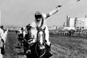 This was Bob Champion winning the 1981 Grand National on Aldaniti - and a tide of public affection.