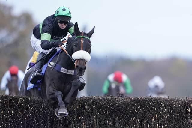 Kim Bailey's serial winner, pictured under David Bass, is to be stepped up in grade after winning Wetherby's Castleford Chase.