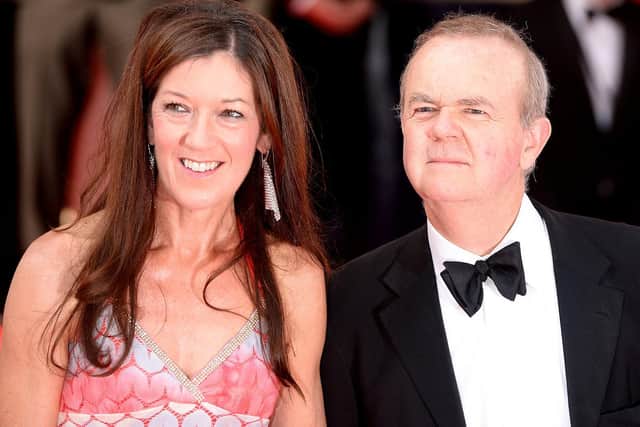Ian Hislop with his wife, the author Victoria Hislop. (PA).