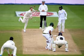 TESTING TIMES: England’s Joe Root bowls during last year’s third Test match at the Ageas Bowl, Southampton. Picture: Mike Hewitt/NMC Pool/PA