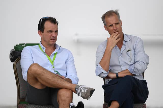 MAIN MAN: ECB Chief Executive Tom Harrison, left, with England chairman of selectors Ed Smith. Picture: Shaun Botterill/Getty Images