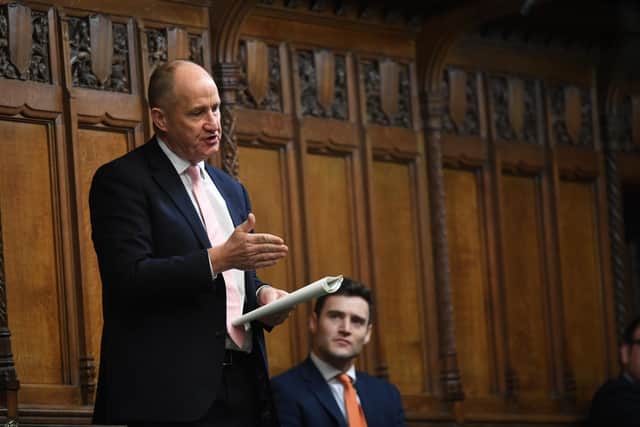 Handout photo from December 9 issued by UK Parliament of Kevin Hollinrake speaking during Prime Minister's Questions in the House of Commons, London. Photo: UK Parliament/Jessica Taylor