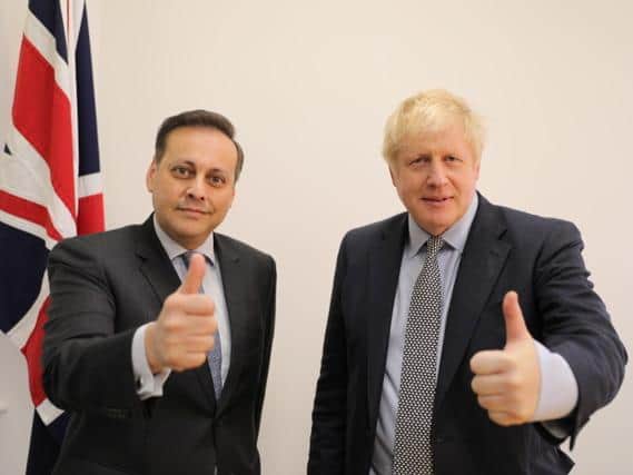 Wakefield MP Imran Ahmad Khan pictured with Prime Minister Boris Johnson. Photo: Imran Ahmad Khan