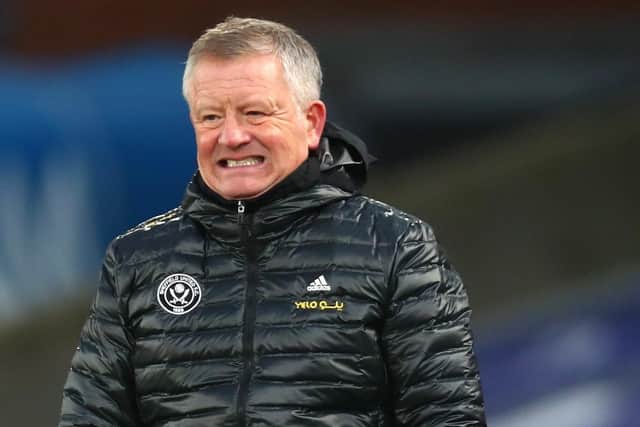 Protective: Sheffield United manager Chris Wilder.