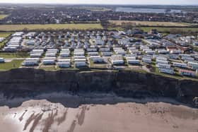 Cliff erosion at Longbeach Leisure Park, Hornsea. Picture: Tom Maddick/SWNS
