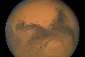 Pictured, an image captured by NASA's Hubble Space Telescope shows a close-up of the red planet Mars. Photo credit: Getty