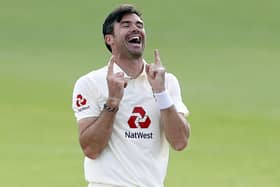 Aiming for more: England's James Anderson.