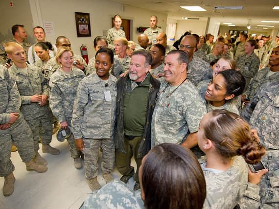Williams with the military.Picture: PA Photo/Vertical Entertainment.