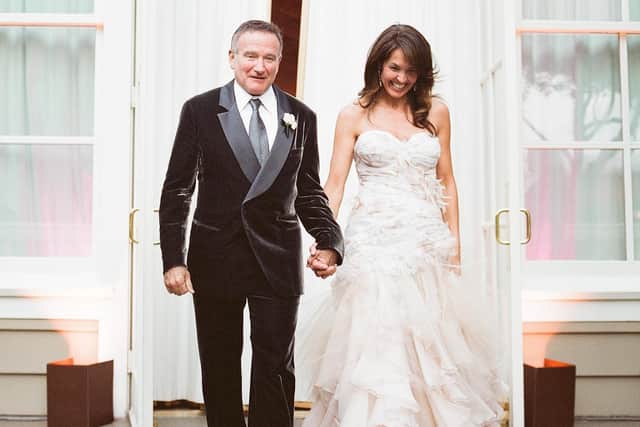 Robin Williams getting married to Susan Schneider.  Picture: PA Photo/Vertical Entertainment.