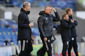 TOUGH TIMES: Sheffield United manager Chris Wilder, right, will find it difficult to attract players during January given his team's predicament. Picture: David Klein/Sportimage