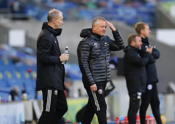 TOUGH TIMES: Sheffield United manager Chris Wilder, right, will find it difficult to attract players during January given his team's predicament. Picture: David Klein/Sportimage