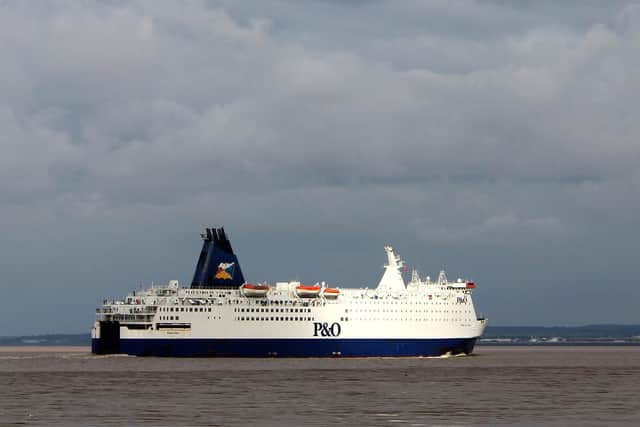 P&O Ferry on its way into Hull. Photo: Paul Benson