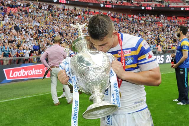 Lived the dream: Stevie Ward after winning the Challenge Cup with Leeds Rhinos.