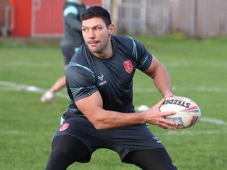 Ryan Hall in training with Hull KR (CREDIT: HULL KR)