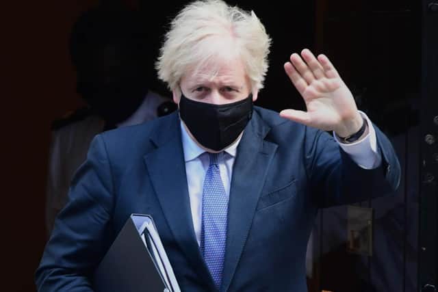 Prime Minister Boris Johnson leaving 10 Downing Street, central London, for the House of Commons where MPs are to vote on the restrictions imposed in England's third national lockdown. Photo: PA