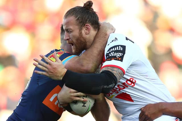 NEW FACE: Hull KR's Korbin Sims, in action for St George Illawarra Dragons against Gold Coast Titans in August 2019. Picture: Matt Blyth/Getty Images