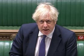 Prime Minister Boris Johnson at Prime Minister's Questions on Wednesday